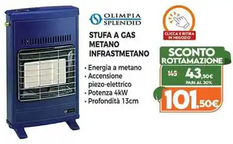 Expert Olimpia Splendid Stufa a Gas Metano Infrastmetano offerta