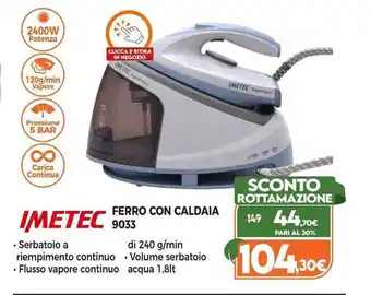 Expert Imetec Ferro con Caldaia 9033 offerta