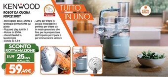 Expert Kenwood Robot da Cucina FDP22130GY offerta