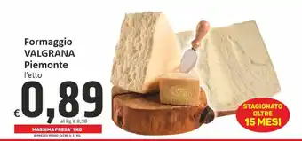 Paghi Poco Formaggio Valgrana Piemonte offerta