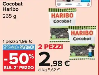 Carrefour Cocobat Haribo 265 g 2 pezzi offerta