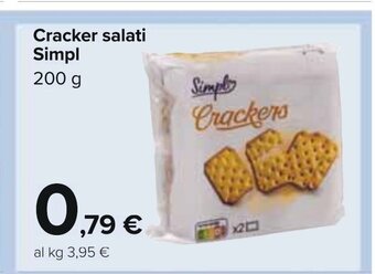 Carrefour Simpl Cracker salati 200 g offerta