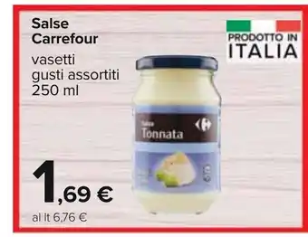 Carrefour Carrefour Salse vasetti gusti assortiti 250 ml offerta