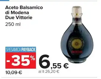 Carrefour Aceto Balsamico di Modena Due Vittorie 250 ml offerta
