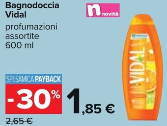 Carrefour Bagnodoccia Vidal profumazioni assortite 600 ml offerta