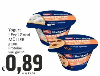 Paghi Poco Müller Yogurt I Feel Good g 180 Proteine vari gusti offerta