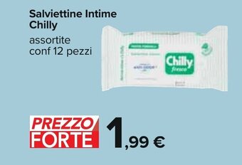 Carrefour Chilly Salviettine Intime assortite conf 12 pezzi offerta