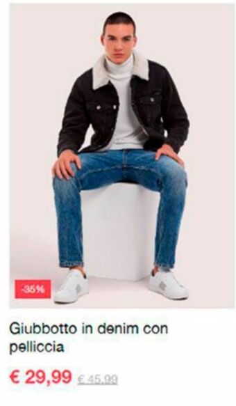 Giubbotto in denim con pelliccia