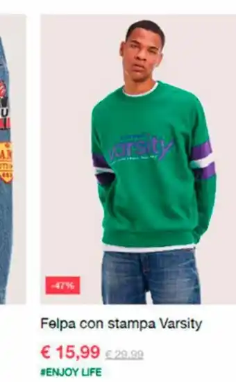 Alcott Felpa con stampa varsity offerta