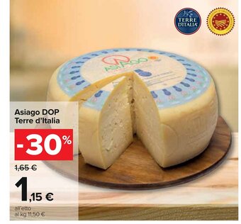 Carrefour Asiago DOP Terre d'Italia offerta