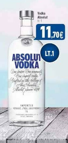 C+C Italmarket Absolut Vodka offerta
