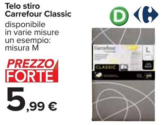 Carrefour Carrefour Classic Telo Stiro Misura M offerta