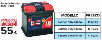 Carrefour Arexons Batteria 44AH 390A offerta