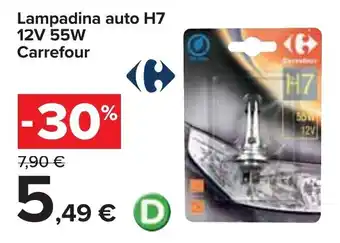 Carrefour Carrefour Lampadina Auto H7 12V 55W offerta