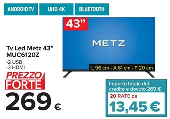 Carrefour Metz TV LED 43" MUC6120Z offerta