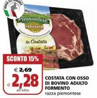 Il Gigante Costata con osso di bovino adulto formento offerta