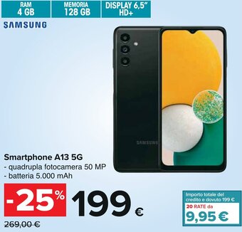 Carrefour Samsung Smartphone A13 5G offerta