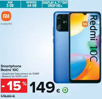 Carrefour xiaomi Redmi 10C Smartphone offerta