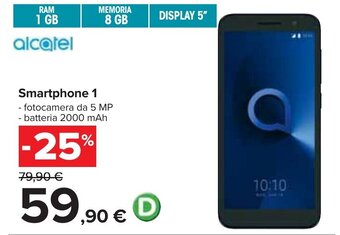 Carrefour Alcatel Smartphone 1 offerta