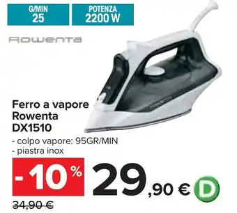 Carrefour Rowenta Ferro a Vapore DX1510 offerta