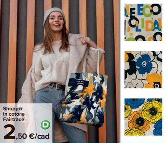 Carrefour Shopper in Cotone Fairtrade offerta