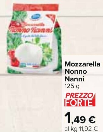 Carrefour Mozzarella Nonno Nanni 125 g offerta