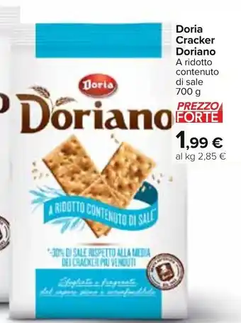 Carrefour Doria Cracker Doriano A Ridotto Contenuto di Sale 700 g offerta