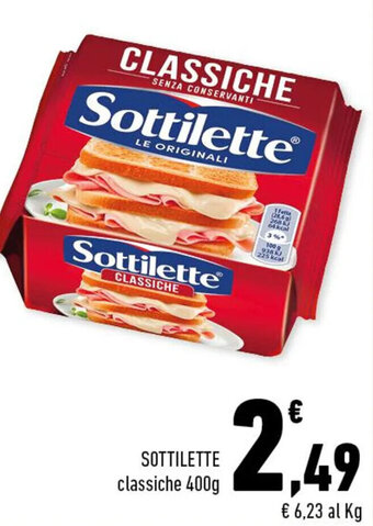 Conad Sottilette Classiche 400g offerta