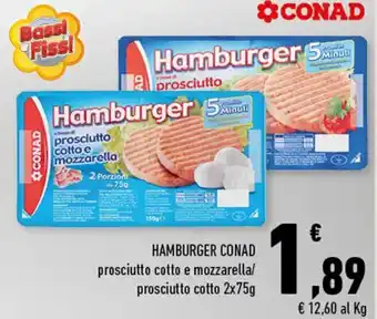 Conad Conad Hamburger 2x75g offerta