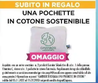Acqua & Sapone Garnier Una Pochette In Cotone Sostenibile offerta