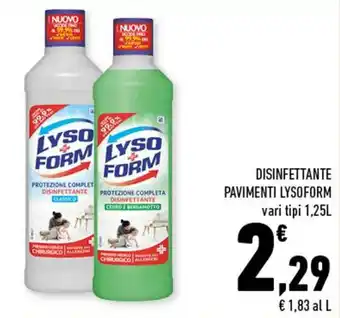 Conad Lysoform Disinfettante Pavimenti 1,25L offerta