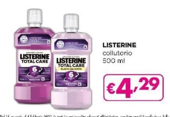 Acqua & Sapone Listerine collutorio 500 ml offerta
