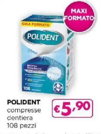 Acqua & Sapone Polident compresse dentiera 108 pezzi offerta