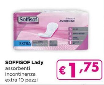 Acqua & Sapone Soffisof Lady assorbenti incontinenza extra 10 pezzi offerta