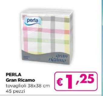 Acqua & Sapone Perla Gran Ricamo tovaglioli 38x38 cm 45 pezzi offerta