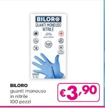 Acqua & Sapone Biloro guanti monouso in nitrile 100 pezzi offerta