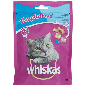 Action Croccantini snack per gatti temptations whiskas offerta