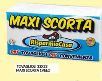 Risparmio Casa Risparmio Casa Tovaglioli 33x33 Maxi Scorta 1 velo offerta
