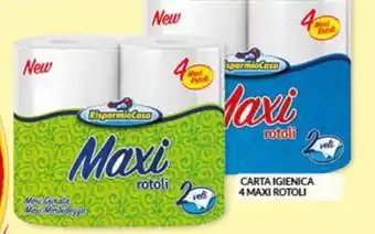 Risparmio Casa Risparmio Casa Carta Igienica 4 maxi rotoli offerta