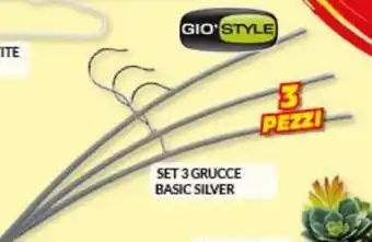 Risparmio Casa Gio Style Set 3 Grucce Basic Silver offerta