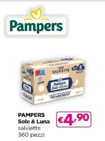 Acqua & Sapone Pampers Sole & Luna salviette 360 pezzi offerta