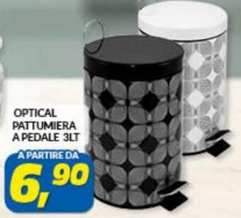 Risparmio Casa Optical Pattumiera a Pedale 3lt offerta