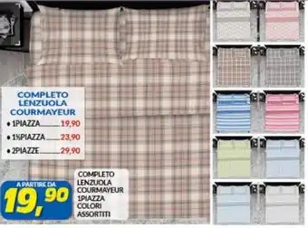 Risparmio Casa Completo Lenzuola Courmayeur 1 piazza colori assortiti offerta