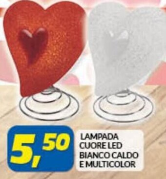 Risparmio Casa Lampada Cuore Led Bianco Caldo e Multicolor offerta