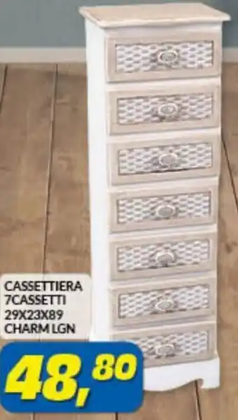 Risparmio Casa Cassettiera 7 Cassetti 29x23x89 Charm LGN offerta