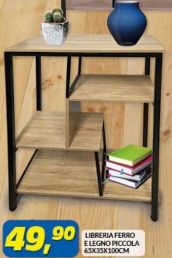 Risparmio Casa Libreria Ferro e Legno Piccola 65x35x100 cm offerta