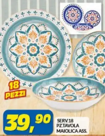 Risparmio Casa Serv.18 Pz. Tavola Maiolica Ass. offerta