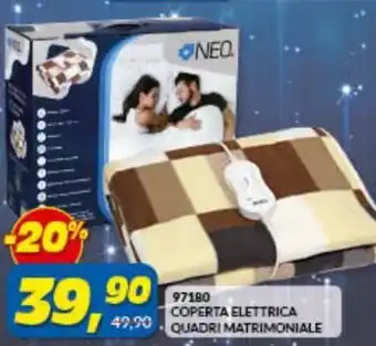 Risparmio Casa 97180 Coperta Elettrica Quadri Matrimoniale offerta