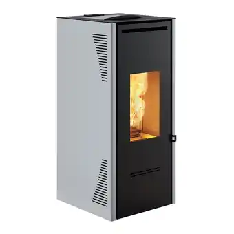 Brico Io Invicta stufa a pellet canalizzabile da 11kw, dal design essenziale, con ventilatore dedicato, riscalda fino a 120 mq. offerta