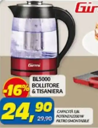 Risparmio Casa Girmi BL5000 Bollitore & Tisaniera offerta